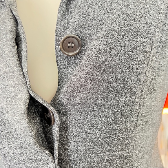 80s Max Studio Gray knit jersey Pantsuit Slinky Relaxed Silhouette - Picture 5 of 17